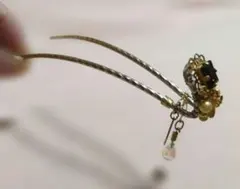 未使用 髪飾り ゴールド