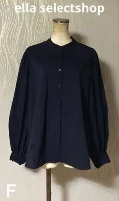極美品✨️ ella selectshop バンドカラーボリュームスリーブブラウス 
