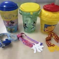 東京ディズニーリゾート ポップコーンバケット 3点セット　紐付きのサムネイル