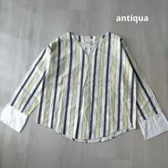 antiqua マルチストライプ プルオーバー Vネック シャツのサムネイル