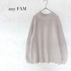 any FAM エニィファム 袖シャギー切り替え ニット セーター フリーサイズ