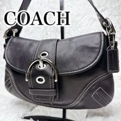 COACH Soho Black Leather ShoulderBag Y2K