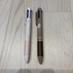 多機能ペン 0.5mm 2本セット くまデザイン　シャーペン3色ボールペンのサムネイル