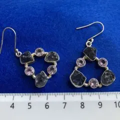 揺れる大振り♪　アメジスト☆シルバーピアス