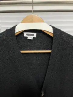 H Beauty&youth ツイストコットン vネックカーディガン