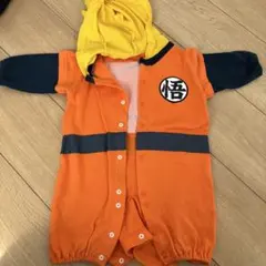 ドラゴンボール風フード付きロンパース 50-60cm