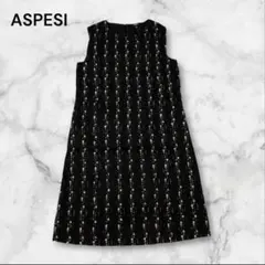 【希少美品】アスペジ　ウール　ノースリーブワンピース　アルパカ混のサムネイル