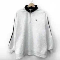 U2503-9　U.S. POLO ASSN　裏起毛トレーナーL　グレー