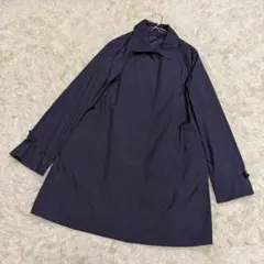 レリアン アウター S ネイビー ロング丈 美シルエット 上品 清楚 大人