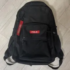 MILKFED.  ブラック リュック  大容量 wジップ ダブルジップ