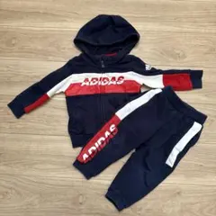 adidas キッズ ジャージ 上下セット ネイビー