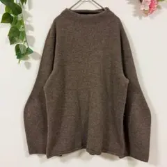 【YVON INED N.vagu】ニットセーター 9 長袖 ブラウン ゆったり