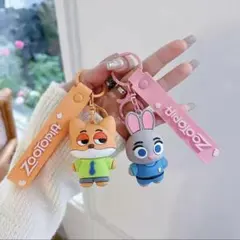 【ペアセット】ズートピア　キーホルダー ニック＋ジュディ