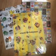 クリアファイル　4枚　ポケモンマスキングテープ