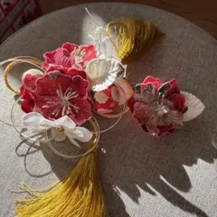 花モチーフの和装髪飾り