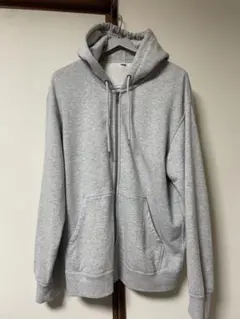 ユニクロ　スウェット　フルジップパーカ　Lサイズ　グレー
