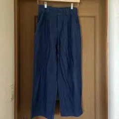 しまむら　ワイドパンツ ゴムウエスト