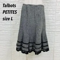 Talbots Petites スカート 8 シルク・ウール混 ツイード調レースのサムネイル