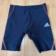 adidas 男の子用 水着 黒/赤