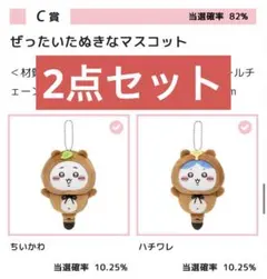 ちいかわ　たぬきだもん　たぬきだもんくじ　C賞　ハチワレ　セット