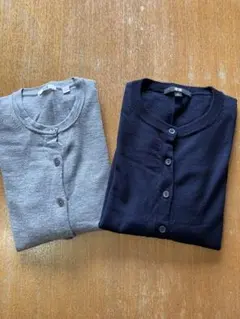 ユニクロ　メリノクルーネック カーディガン 長袖2枚セット　UNIQLO ニット