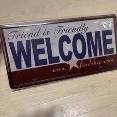 アメリカン雑貨 ブリキ看板 WELCOME