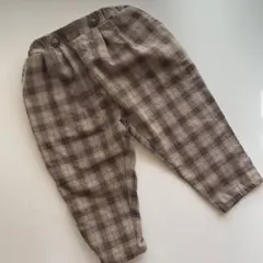 美品　チェック柄　パンツ　90