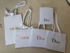Dior ホワイトショップ袋 5枚セット