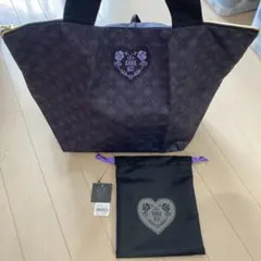 新品　アナスイトートバッグ　ファスナー付　収納ポーチ付　コンパクトに折りたたみ式