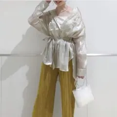 mystywoman★ シアーシャツ　シャイニーシャツ　新品タグ付のサムネイル