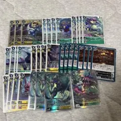 デジモンカード ゼファーガモン関連パーツセット 04)(パラレル/金箔押し/illust:DemizuPosuka)ゼファーガモンACE【SEC-P