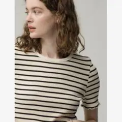 ロンハーマン Striped Rib Tee ストライプ リブT