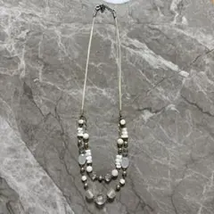 多層クリスタルビーズネックレス