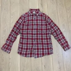 UNIQLO ユニクロ フランネルチェックシャツ 長袖 赤 チェックネルシャツ