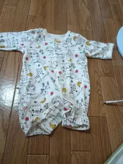 動物柄 長袖 ロンパース 50-60cm
