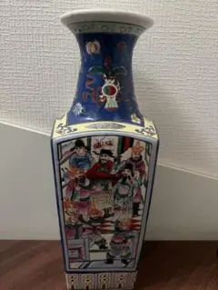 中国 色絵 花瓶 花生 花入 陶磁 粉彩 壺 中国 美術 - メルカリ