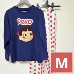 Mサイズ　ペコちゃん　ルームウェア スウェット　上下セット　サガラ　ネイビー