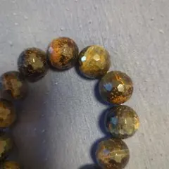 オブシディアン ファセットカット ブレスレット