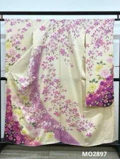 振袖 絞り 刺繍 銀通し 金彩 身丈155cm 撥水加工済 MO3250 - メルカリ