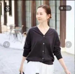 25SS SLOBE IENA avorio vio カーディガン グレー Fのサムネイル