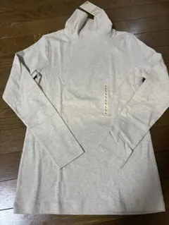 無印　タートルネック長袖Tシャツ