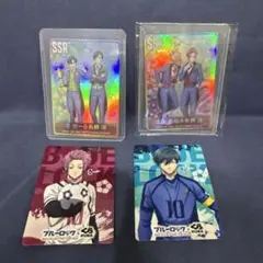 PWCブルーロック 潔、凛、士道、冴SSRカード くら寿司コラボカード