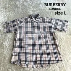 【✨美品】 BURBERRY LONDON ノバチェック 総柄 半袖シャツ L