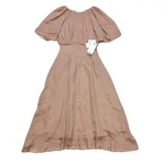 スナイデル ロング ワンピース 半袖 シアープリーツドレス Aライン 0 S相当