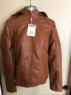 メイズ レザージャケット レザーコート裏起毛　帽子外し可