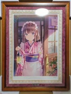 ぱん　てんちゃん　「秋色の天使」 アールビバン版画 ぱん てんちゃん 「秋色の天使」 アールビバン版画 ぱんてん