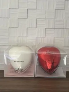 【2個セット】Refa リファ ハート ブラシ シャインレッド&オーロラホワイト