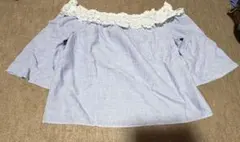 ZARA BASIC オフショルダー レース トップス Sサイズのサムネイル