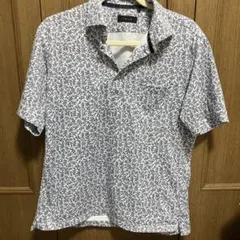 TAKA:Q 半袖シャツ 花柄 ネイビー Lサイズ