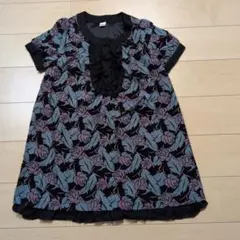 【値下げセール❣】axes femme★花柄フリル半袖チュニック